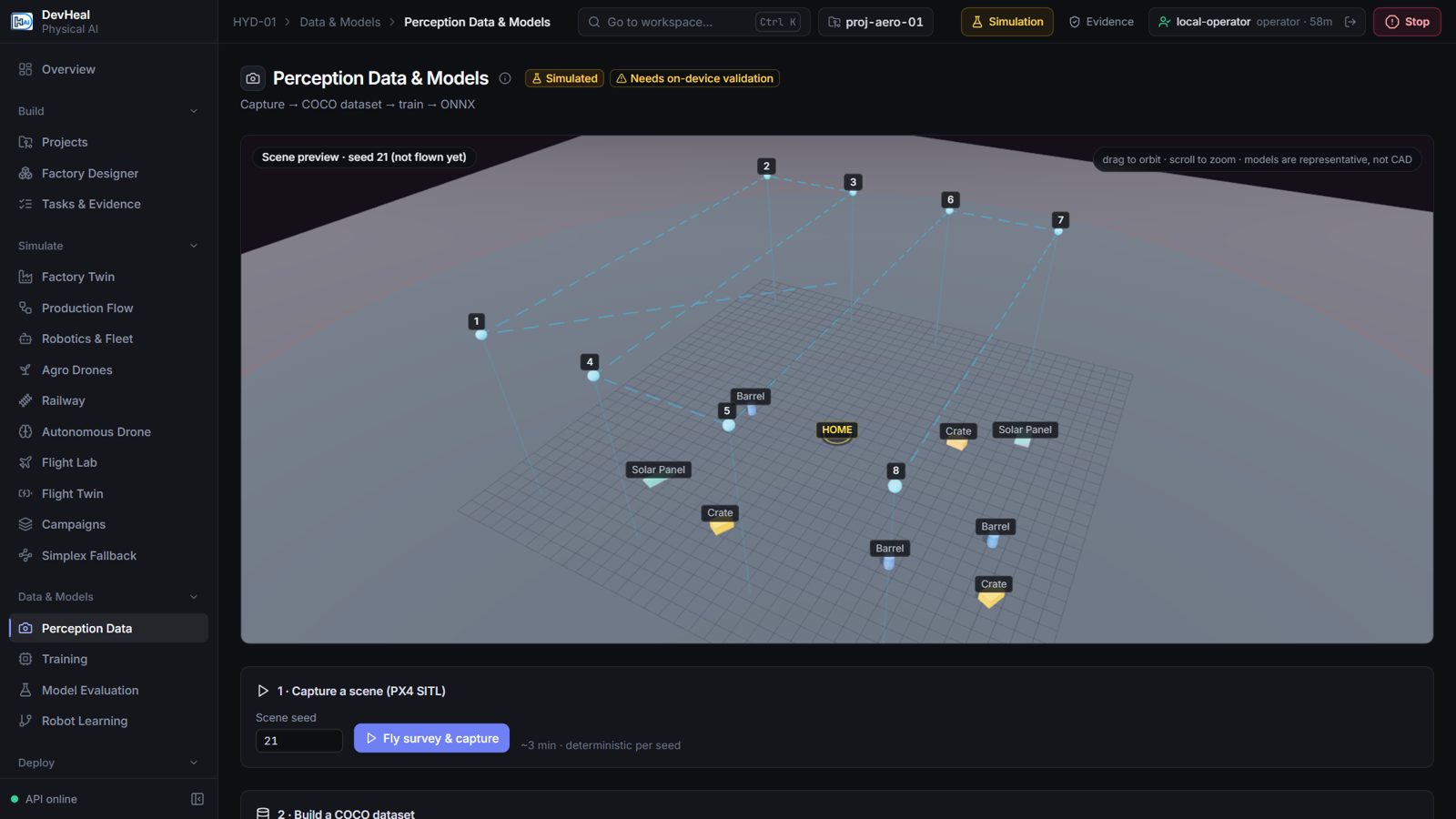 Perceptaul Learning Platform & engineering | DevHeal Physical AI